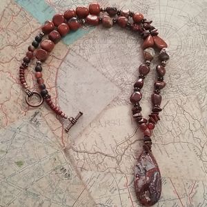 Red Jasper pendant necklace